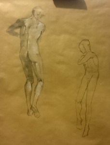 croquis modèle dessin académique