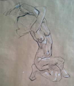 croquis modèle dessin académique